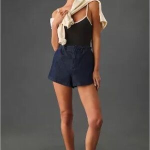 NWT Anthropology Mid-Rise Denim Parachute Shorts
